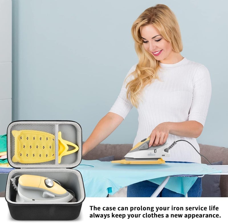 GWCASE Case Compatible with Newbealer/for Sunbeam Hot-2-Trot/for Oliso M3Pro M2 Mini Travel Iron for Sewing, Carrying Holder for Small Craft Quilting Irons with Steam& Silicone Rest (Box Only)- Black - Image 5