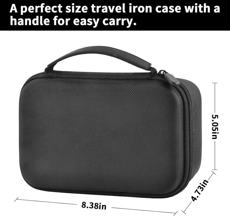GWCASE Case Compatible with Newbealer/for Sunbeam Hot-2-Trot/for Oliso M3Pro M2 Mini Travel Iron for Sewing, Carrying Holder for Small Craft Quilting Irons with Steam& Silicone Rest (Box Only)- Black - Image 4
