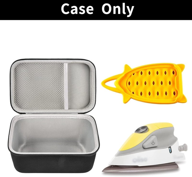 GWCASE Case Compatible with Newbealer/for Sunbeam Hot-2-Trot/for Oliso M3Pro M2 Mini Travel Iron for Sewing, Carrying Holder for Small Craft Quilting Irons with Steam& Silicone Rest (Box Only)- Black - Image 2