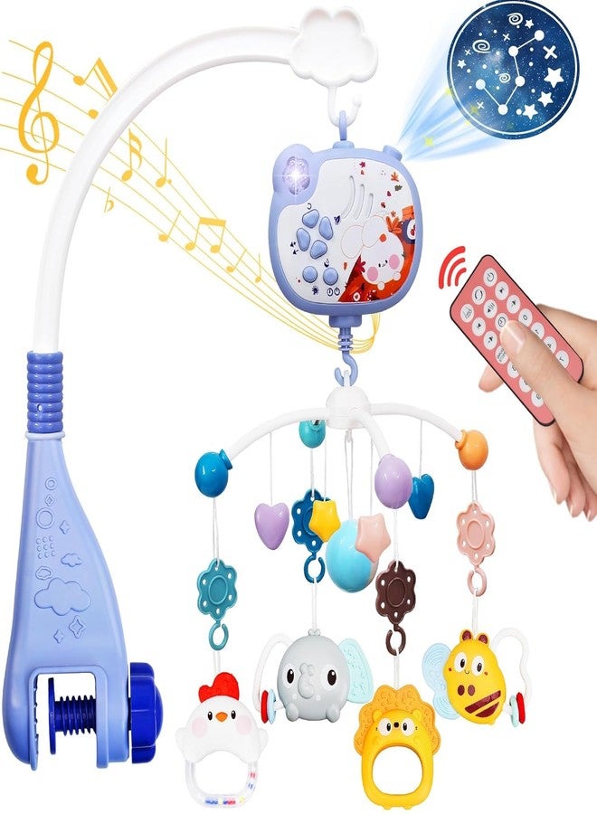 Mallexo Remote Control Musical Rotating Bed Bell for Kids Rattle Cot Mobile Hanger Rotater for Cardle and Bed Jhoomer with Hanging Cute Cribe Toys for Girl & Boy Best Birthday Return Gift for Children - Image 1