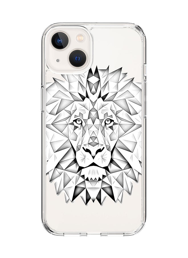 Stylizedd - Classic Clear Case for Apple iPhone 15 Hybrid Soft Case Flexible Edges Anti Drop TPU PC Gel Thin Transparent Cover [ Designed for Apple iPhone 15 ] - Poly Lion - Image 1
