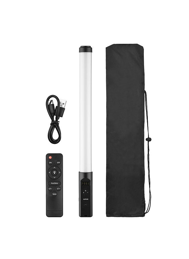 Generic - Handheld RGB Tube Light LED Video Light Wand 3200K-5500K Dimmable 9 Colorful Lighting Effects Built-in Battery with Remote Control for Vlog Live Streaming Product Portrait Photography - Image 1
