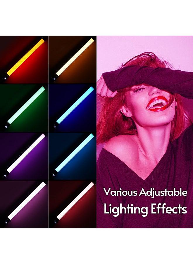Generic - Handheld RGB Tube Light LED Video Light Wand 3200K-5500K Dimmable 9 Colorful Lighting Effects Built-in Battery with Remote Control for Vlog Live Streaming Product Portrait Photography - Image 1