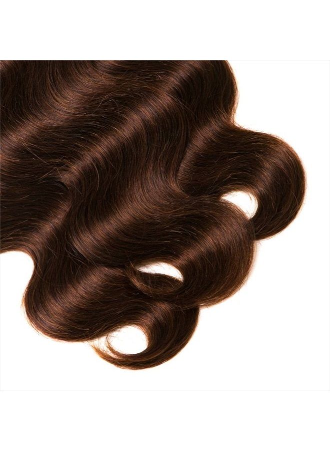 Ornate Hair Light Brown Bundles Human Hair Brazilian Body Wave Human Hair Virgin Hair Light Brown Color #4 Human Hair Extensions 3 Bundles Light Brown Bundles(18 20 22 Inch, 4# Body Wave)  - Image 5