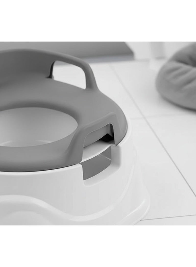 دولو قاعدة تدريب الأطفال 3 في 1 – قاعدة تدريب، محول مرحاض، وكرسي متدرج للأطفال من عمر 18 شهرًا فأكثر – لون رمادي - Image 5