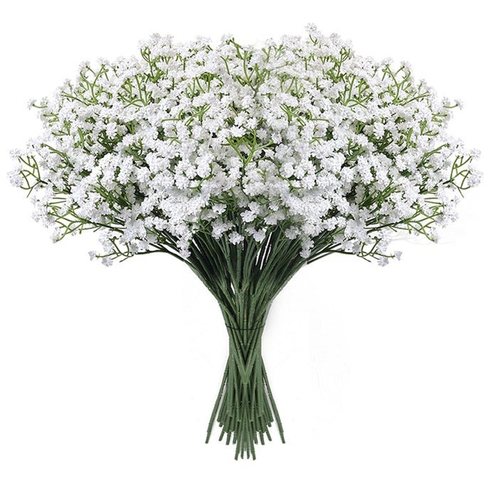 Babys Breath Artificial Flowers18 Pcs Gypsophila Real Touch Flowers for Wedding Party Home Garden Decoration White