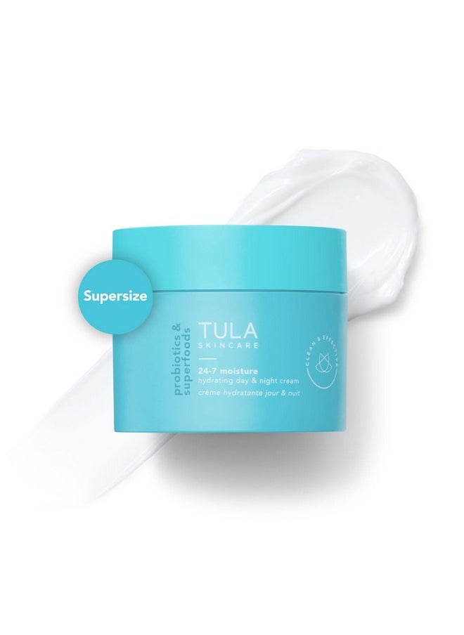 TULA TULA Skin Care 24-7 Hydrating Day & Night Cream - Supersize, Anti-Aging Moisturizer for Face, Contains Watermelon & Blueberry Extract, 3.4 oz.  - Image 1