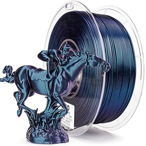 ZIRO Glitter PLA Filament 1.75mm, 3D Printer Filament Shiny Sparkle PLA, Chameleon Series 1KG/2.2lbs Spool, Super Twinkle Effect Material, Fit Most FDM 3D Printers, Peacock Teal Luster - Image 1
