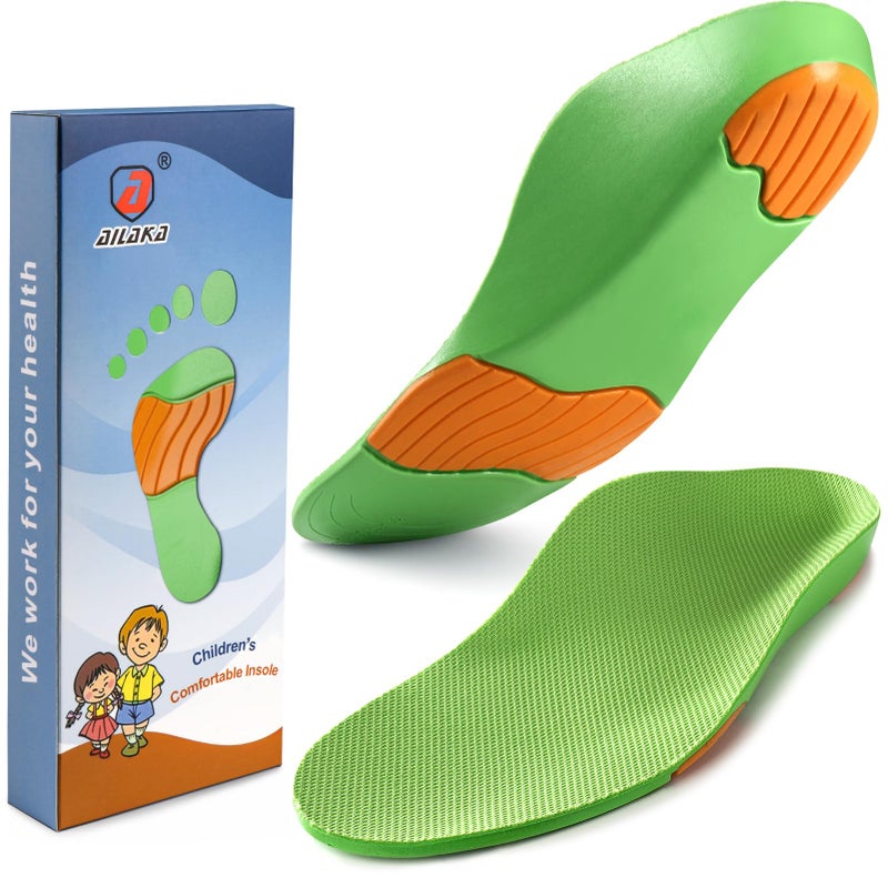 Kids Orthotic Cushioning Arch Support Shoe Insoles Children Pu Foam Inserts for Flat feet Plantar Fasciitis Feet Heel Pain Relief