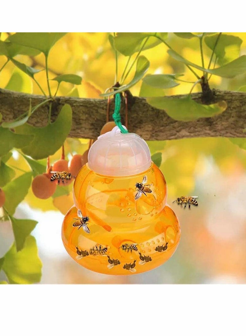 إكسفور Insect Trap, 2 Pack Bee Traps, Gourd Bee Traps, Wasp Trap For Hornet Bees Yellow Jackets, Insect Bee Catcher Non Toxic, Reusable, Hanging Outdoor Wasp Deterrent Killer - Image 3