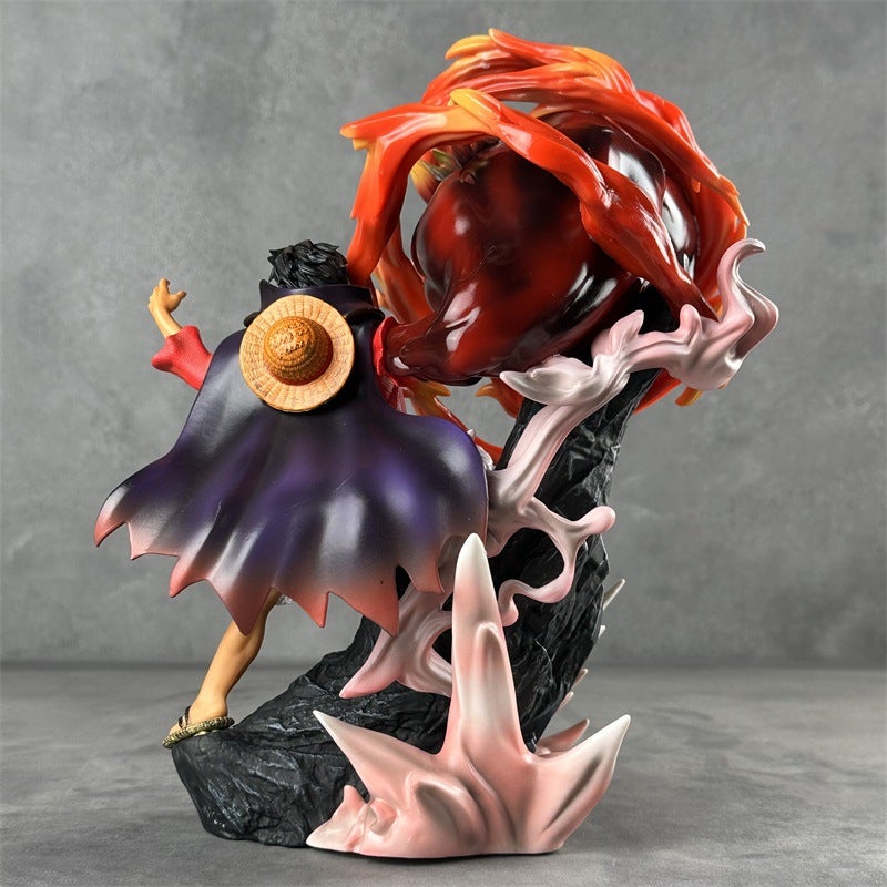 One Piece Flaming Luffy Scene Statue - Image 4