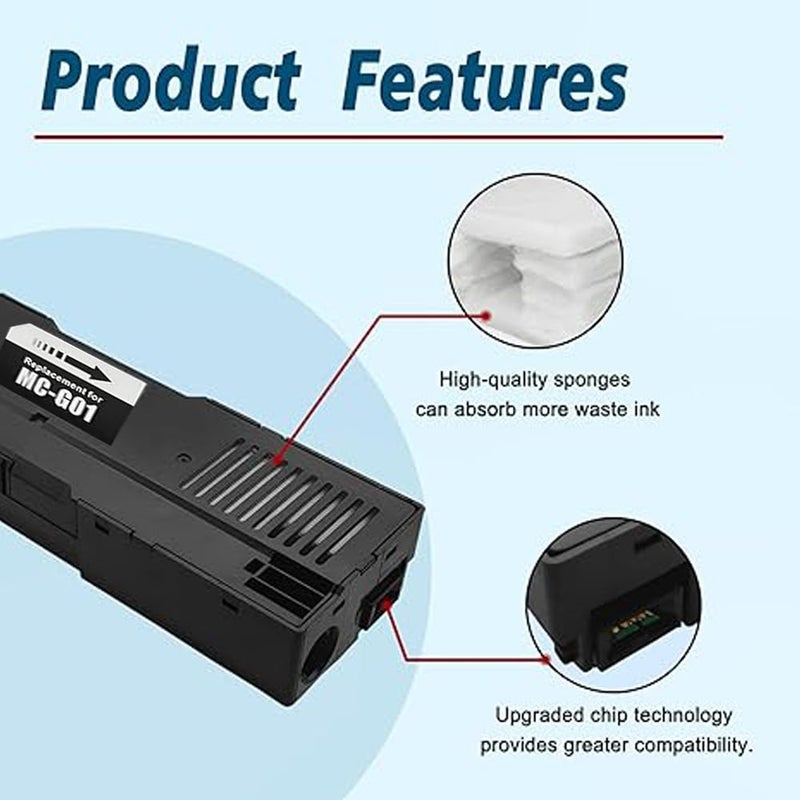 CANOFF MC-G01 Maintenance Cartridge Tank Waste Box Compatible with Canon MAXIFY GX6010 GX6020 GX6030 GX7010 GX7020 GX7021 GX7030 GX7092 Printers (MC-G01 Maintenance Box) - Image 5