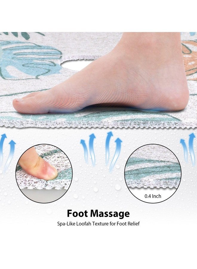 Yonala Large Square Shower Mat, Yonala 36 x 36 Inch Stylish Non Slip Shower Mats for Inside Shower with Drain Hole in Middle, Soft Trimmable PVC Loofah Anti Slip Shower Mat, Quick Drying - Image 4