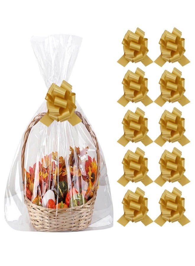 Amsthow Basket Cellophane Bags 22 x 32 for Gift Giving Holiday Birthdays, 10 Pack - Image 1