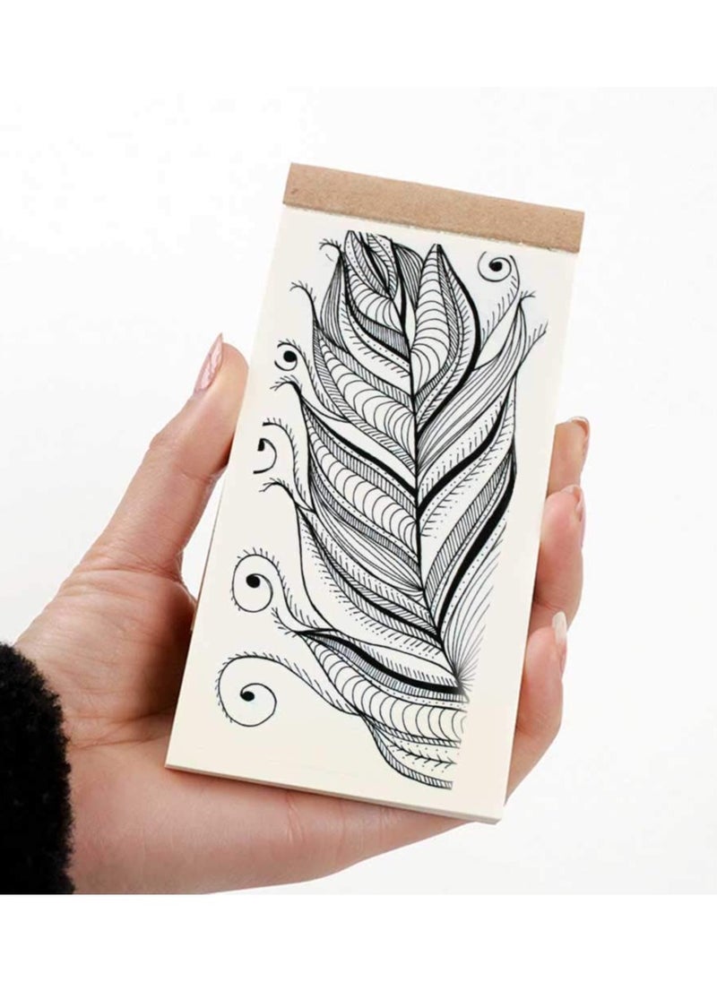 Generic - Mini A6 Notebook Set with Kraft Cover, Blank Pages for Sketching and Drawing, Portable Flipbooks for Adults and Teens, Perfect for Memos and Creative Projects, 5-Pack - Image 1