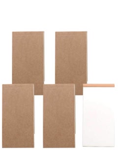 Mini A6 Notebook Set with Kraft Cover, Blank Pages for Sketching and Drawing, Portable Flipbooks for Adults and Teens, Perfect for Memos and Creative Projects, 5-Pack