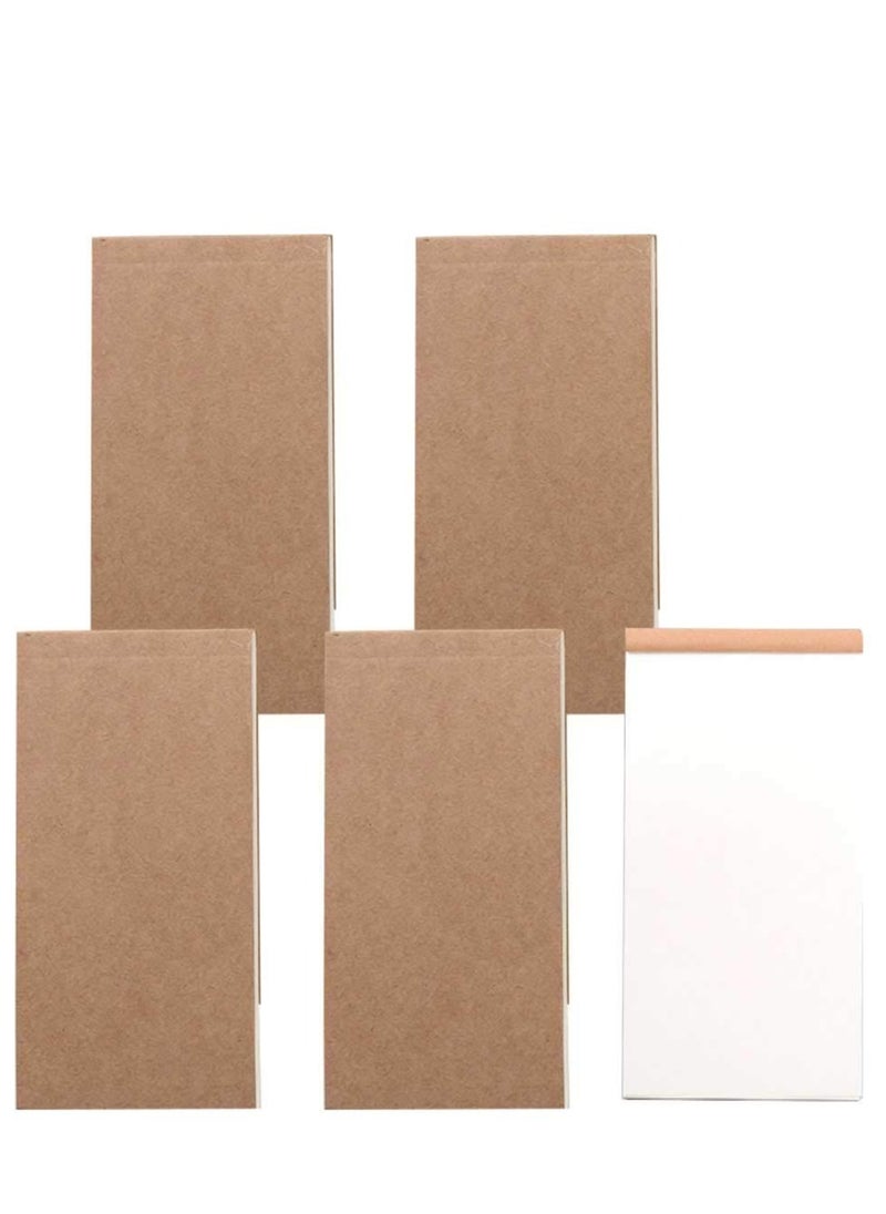 Generic - Mini A6 Notebook Set with Kraft Cover, Blank Pages for Sketching and Drawing, Portable Flipbooks for Adults and Teens, Perfect for Memos and Creative Projects, 5-Pack - Image 1