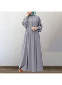 Generic Brand Spring Casual National Style Retro Women's Cardigan Round Neck Large Pendulum Dress Origin 