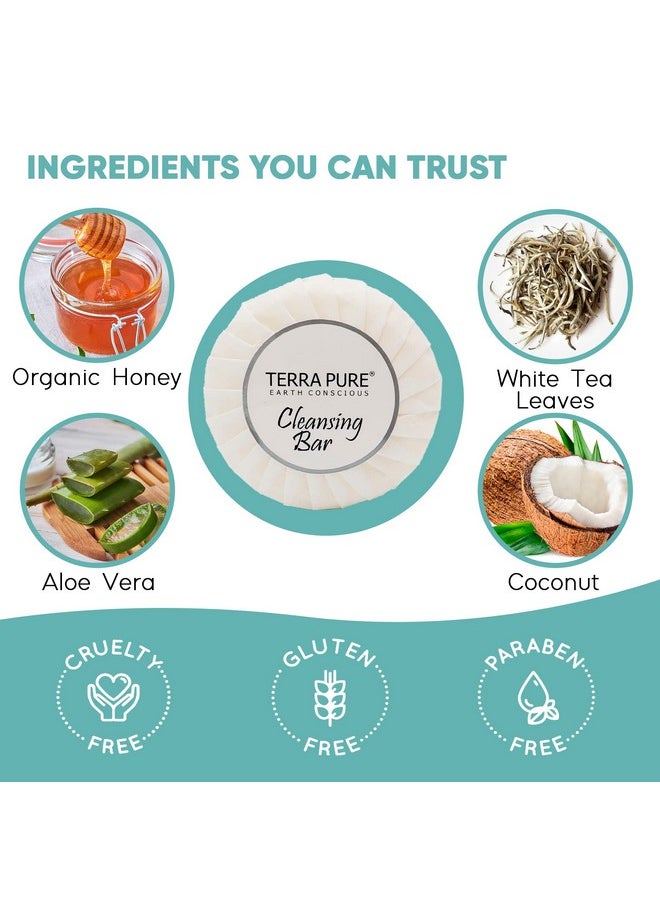 Terra Pure Erra Pure White Tea And Coconut Hotel Soap ; Travel Size Toiletries Bulk Set For Airbnb Essentials ; 0.6Oz Bar Soap ; 100 Pieces  - Image 5