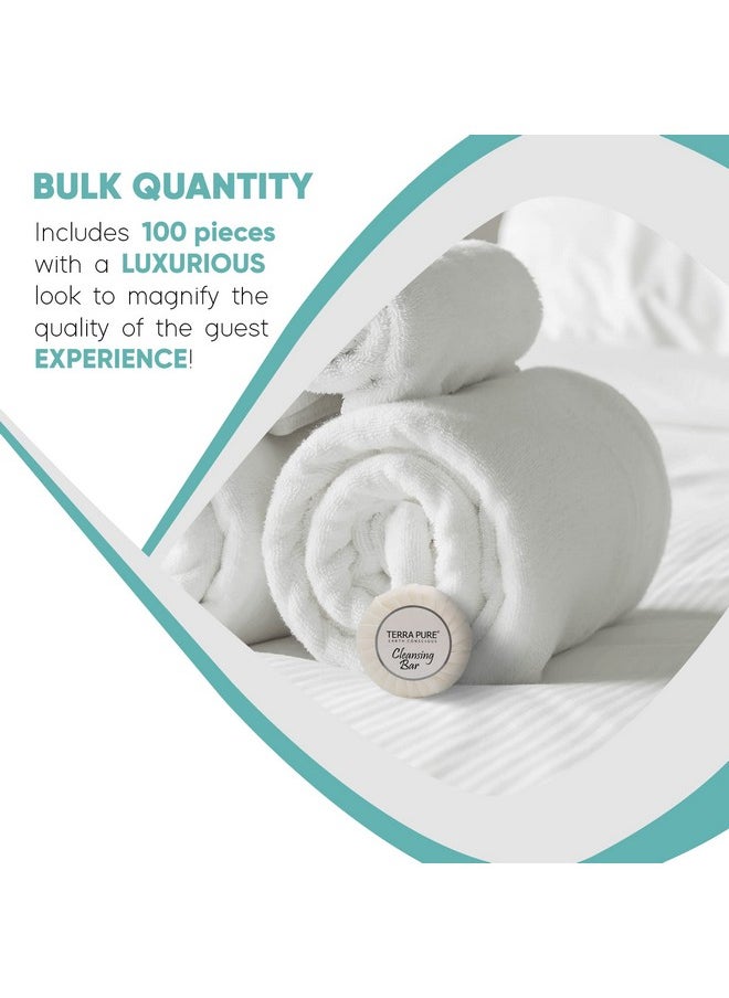 Terra Pure Erra Pure White Tea And Coconut Hotel Soap ; Travel Size Toiletries Bulk Set For Airbnb Essentials ; 0.6Oz Bar Soap ; 100 Pieces  - Image 4