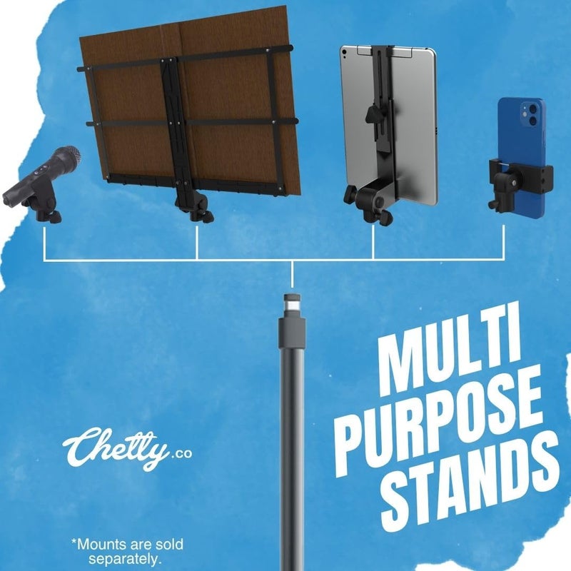 Chetty PS1 Octapad stand : Single heavy duty tripod stand with sturdy base and Carry Bag, detachable plate,Snaplock technology, Multi-angle adjustment, Tool-free assembly. - Image 4