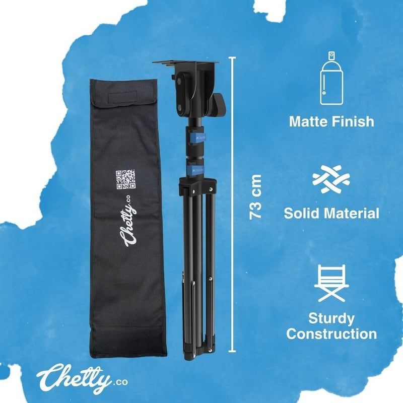 Chetty PS1 Octapad stand : Single heavy duty tripod stand with sturdy base and Carry Bag, detachable plate,Snaplock technology, Multi-angle adjustment, Tool-free assembly. - Image 3