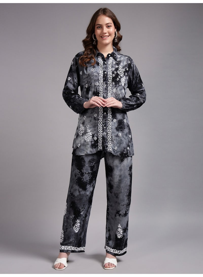 Alaya Women Hand Embroidered Chikankari Rayon Co-ord Set-AL4093KS - Image 5