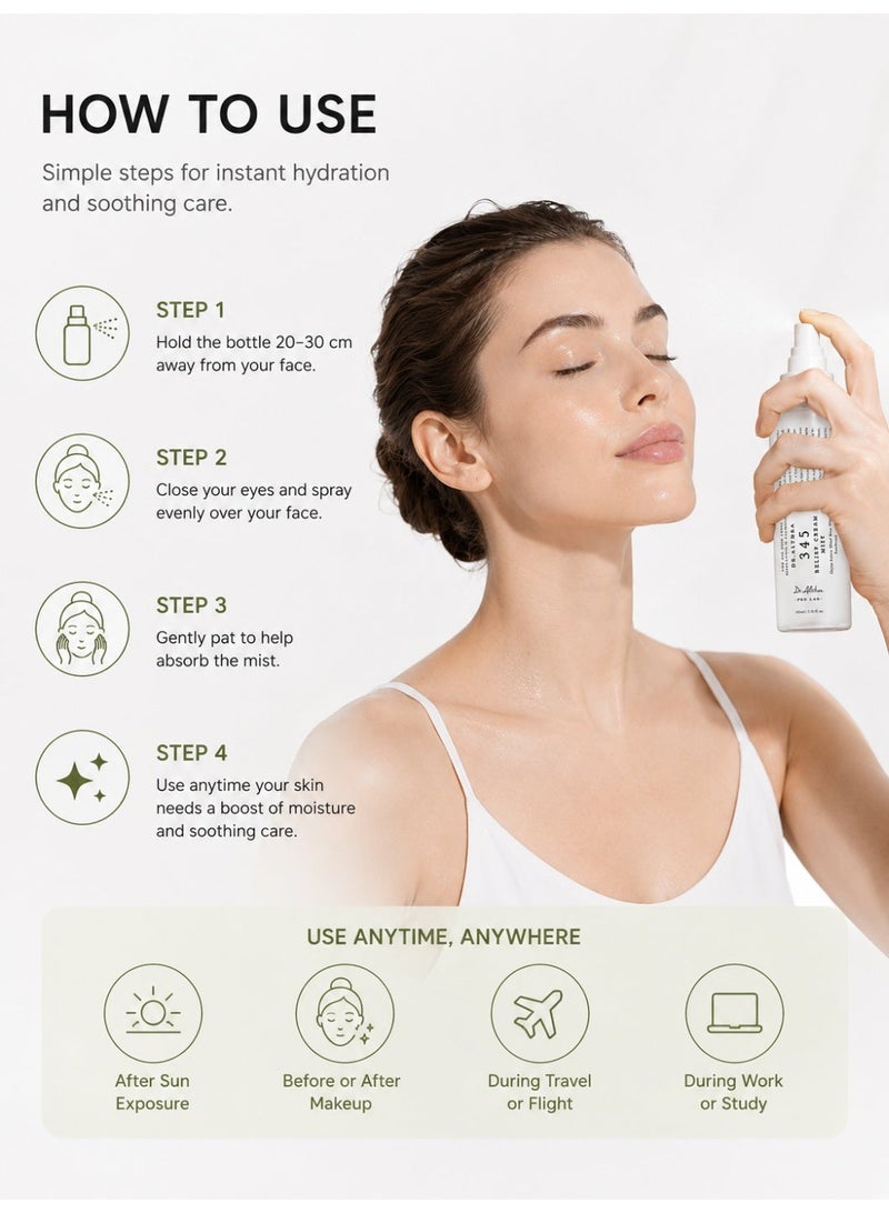 Dr.althea 345 Relief Cream Mist | Hydrating Facial Mist with Rice Extract | Soothing Care for Sensitive Skin | Vegan Korean Skincare (100ml) - Image 4