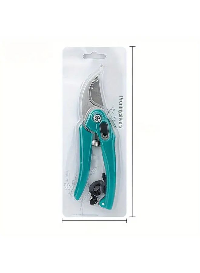 PH180 Curved Pruning Shears High Carbon Steel Ergonomic Handheld Garden Tool For Fruit Tree Branches Trimming Sharp Blades Comfortable Grip Sturdy Construction Turquoise - Image 5