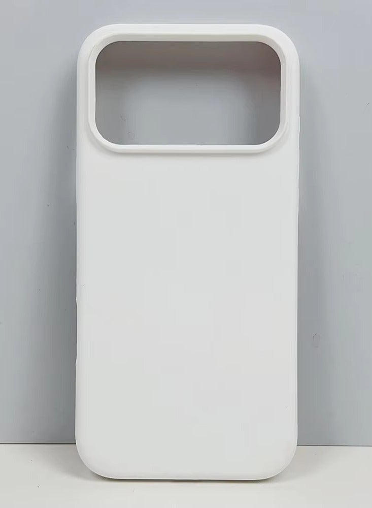 All-Round Protection Case for iPhone 17 Pro – Smooth Silicone, Sleek grey/Ofwhite Finish