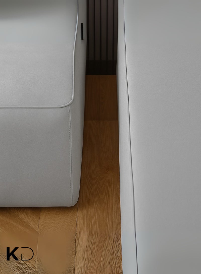 KustomDeco Savannah Sofa Set Modern L-Shaped Sofa | Minimalist Design Grey Fabric Sectional with Chaise Lounge For Luxury Living Room Furniture - Image 2