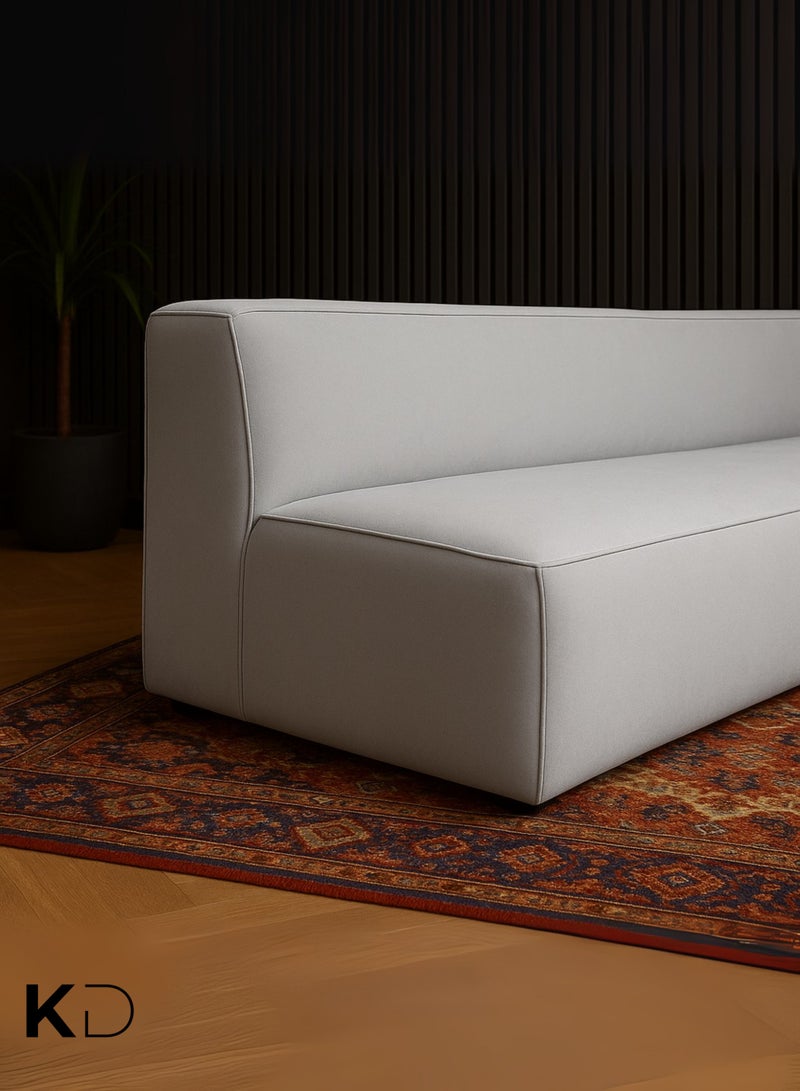 KustomDeco Savannah Sofa Set Modern L-Shaped Sofa | Minimalist Design Grey Fabric Sectional with Chaise Lounge For Luxury Living Room Furniture - Image 3