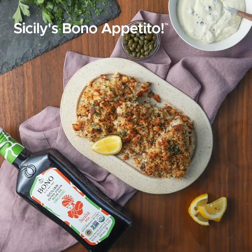 Bono Sicilian Extra Virgin Olive Oil | Organic | Sicilia PGI | 100% Italian Extra Virgin Olive Oil, 16.9 oz - Image 5