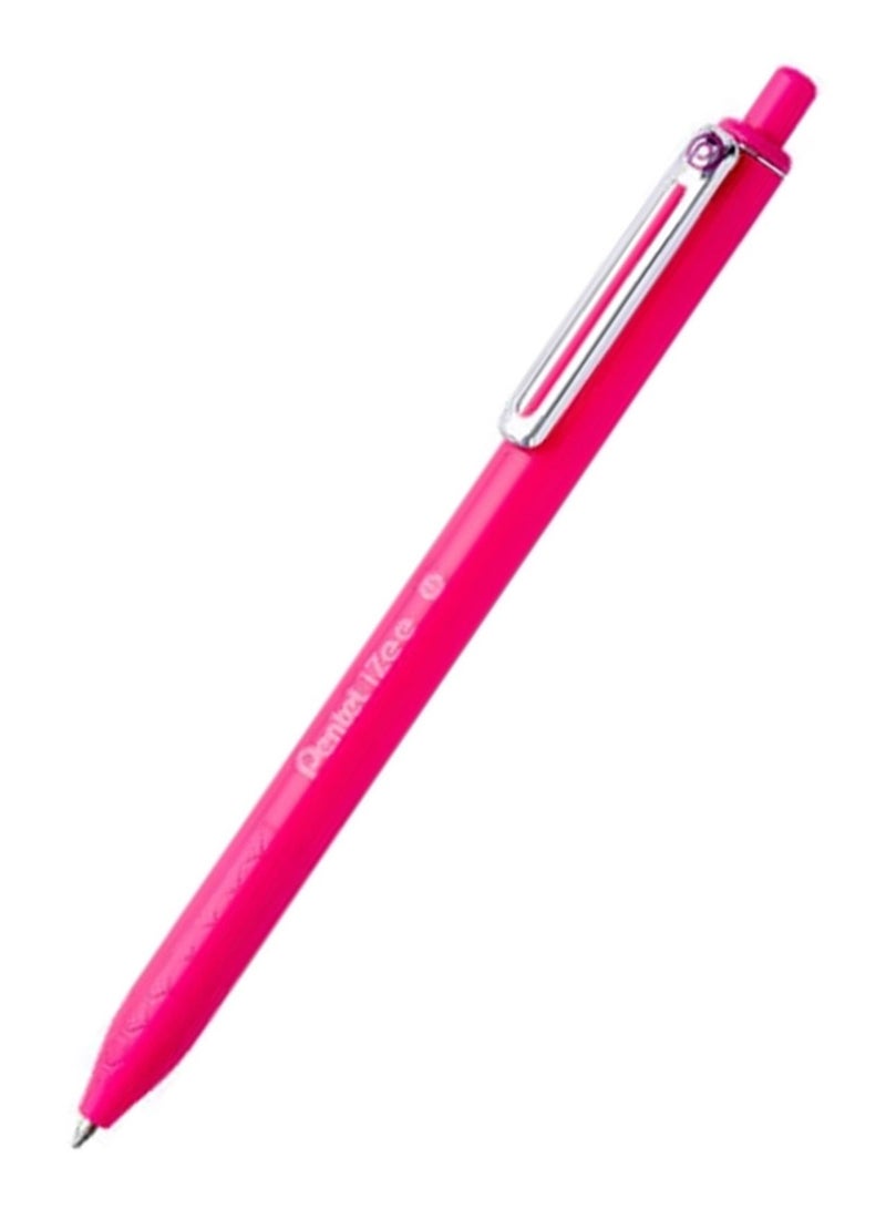 Pentel 12-Piece Izee Retractable Ballpoint Pen 1.0mm Tip Pink Ink - Image 2