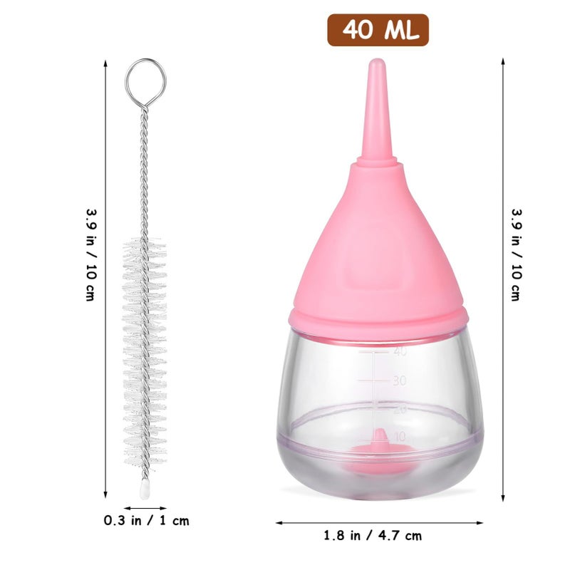 Pet Nursing Bottle Kit For Newborn Kittens Puppies With Soft Nipples And Cleaning Brush - Image 3