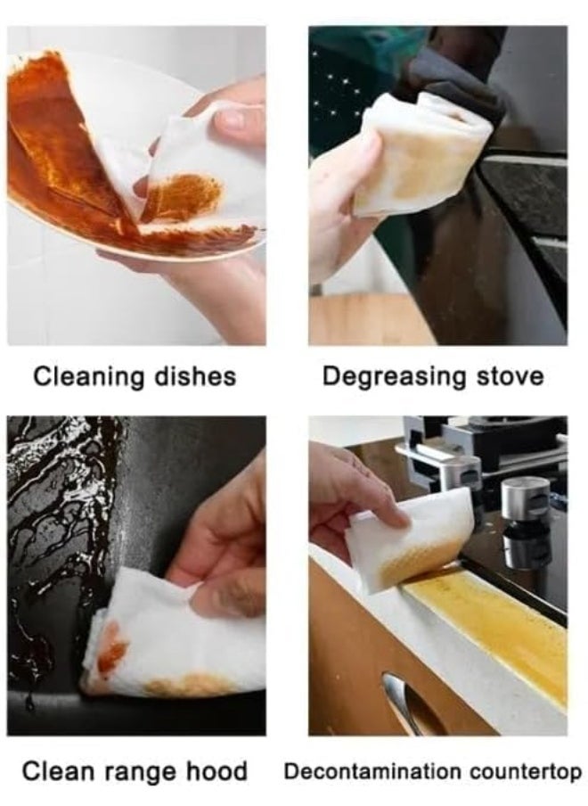 Generic 80 pcs Kitchen Cleaning Wipes | Strong Decontamination Kitchen Wipes | Disposable Kitchen Wet Wipes Household Cloth Towel For Removing Grease Stains And Tissue Wipes  - Image 4