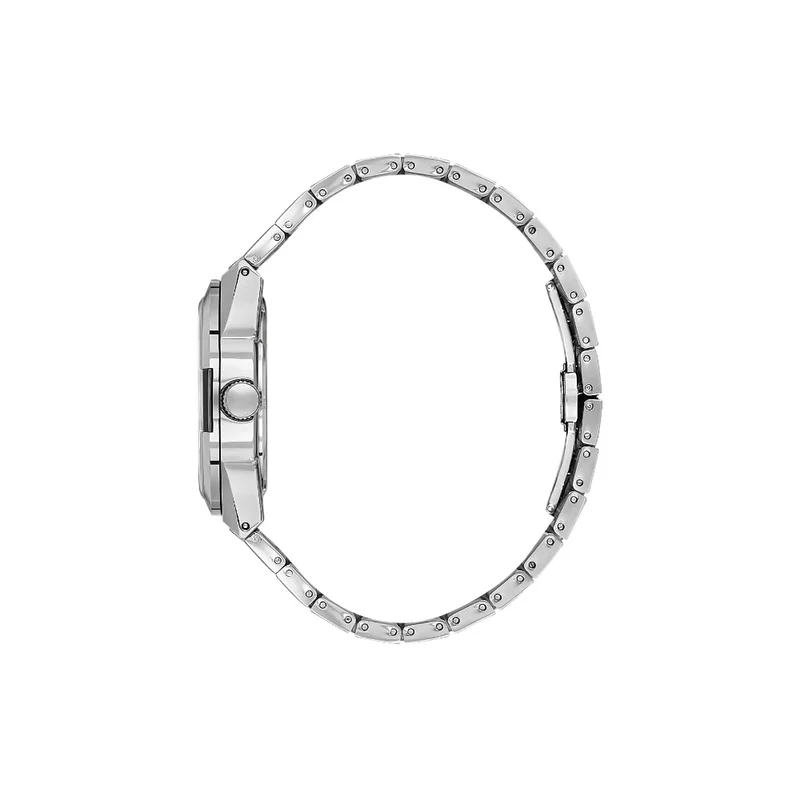DANIEL KLEIN Men's Stainless Steel Silver Alloy Case Analog Black Round Sunray Dial Japanese Quartz Premium 50 Meters Water Resistant