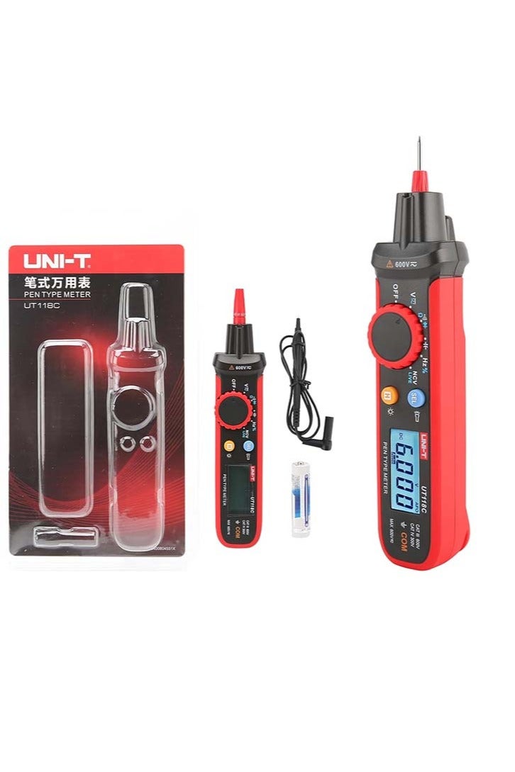 UniT UNI-T UT118C Pen Type Multimeter True RMS Digital 6000 Counts AC/DC Voltage Resistance Capacitance Frequency Diode EF NCV Multi Tester - Image 1