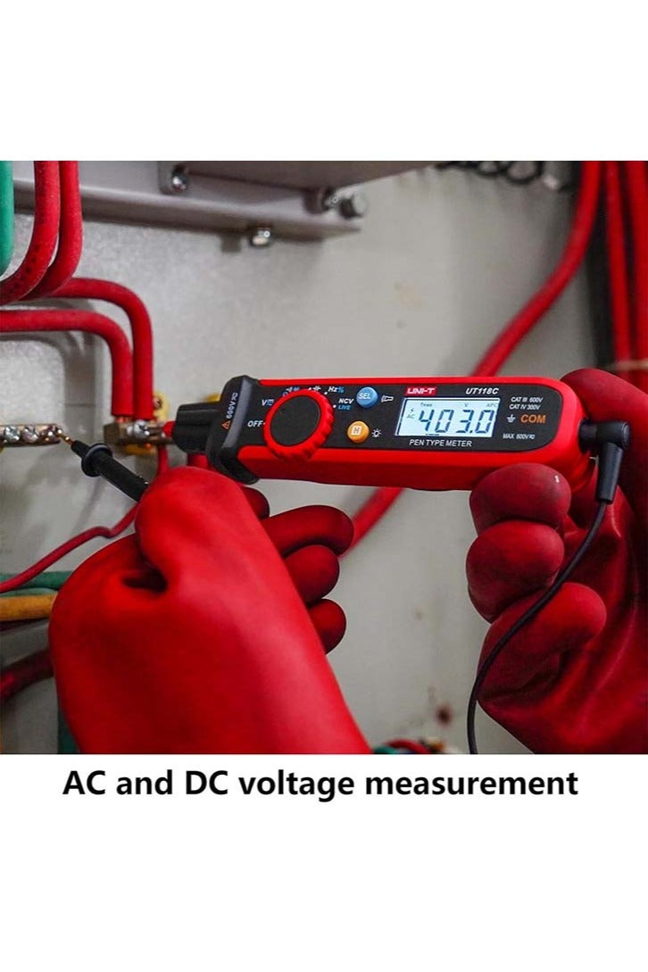 UniT UNI-T UT118C Pen Type Multimeter True RMS Digital 6000 Counts AC/DC Voltage Resistance Capacitance Frequency Diode EF NCV Multi Tester - Image 5