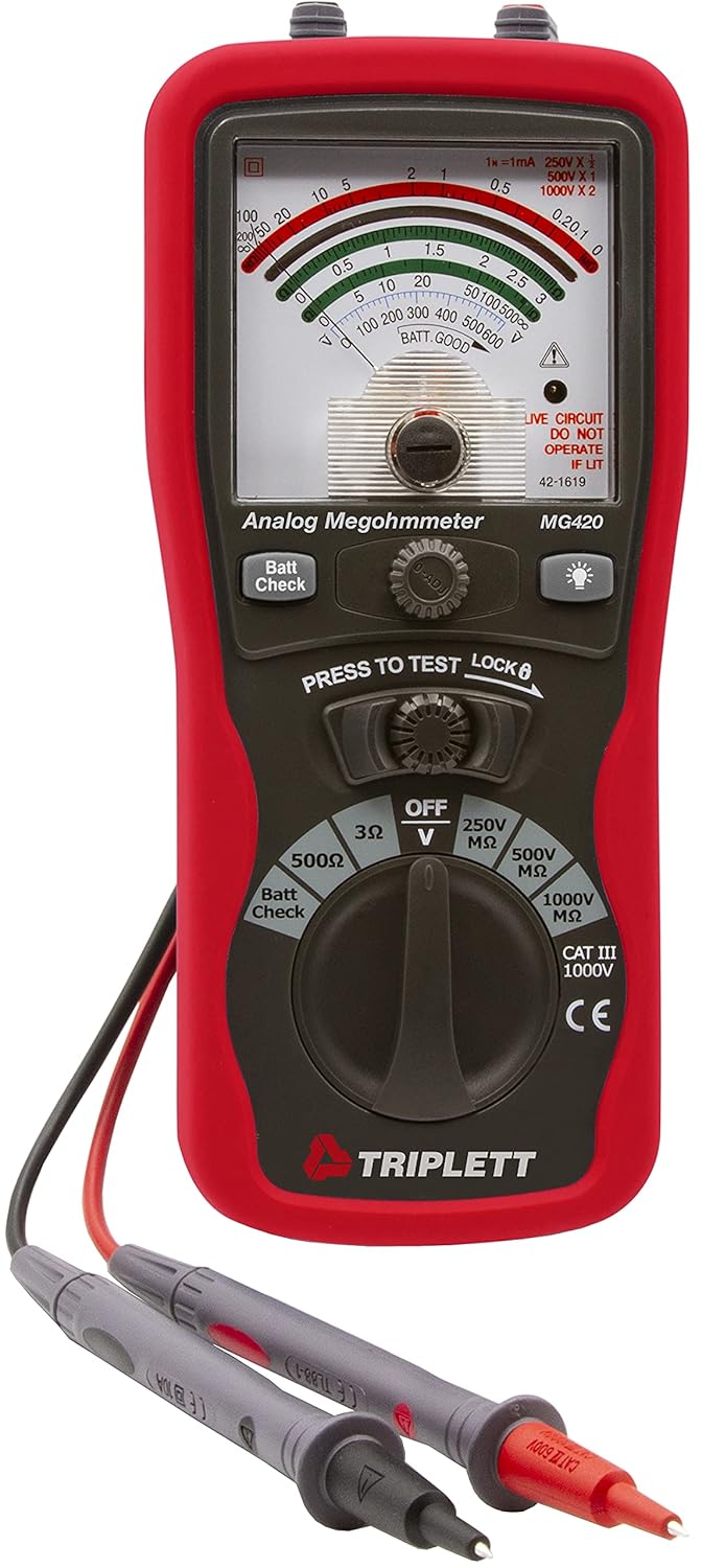 Triplett MG420 Analog Insulation Resistance Tester  Megohmmeter - Image 1