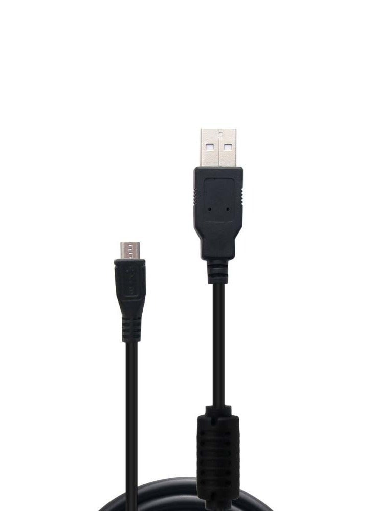 2m Micro USB Charging Data Cable Compatible with PS4, PS4 Slim and PS4 Pro Controllers, Ferrite Core Play-and-Charge Cord, Black - Image 4
