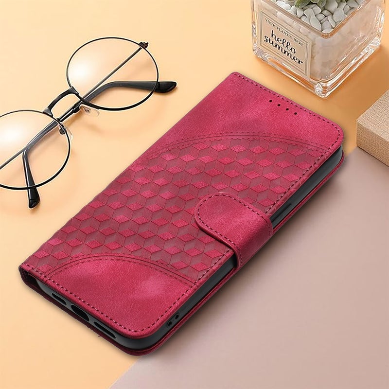 HuHa Protective Cover For Infinix Hot 40 Elephant Head Embossed Phone Leather Case with Lanyard(Rose Red) - Image 2