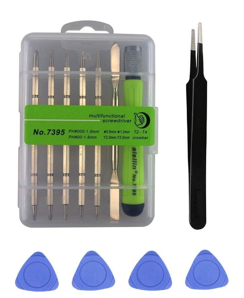 Axtella Wroughton 12 in 1 Screwdriver Mobile Laptop and Gadgets Repairing Tools Set With 4 Mobile Opener for Dissembling Gadgets and 1 ESD Non Magnetic Tweezers Flat  - Image 1