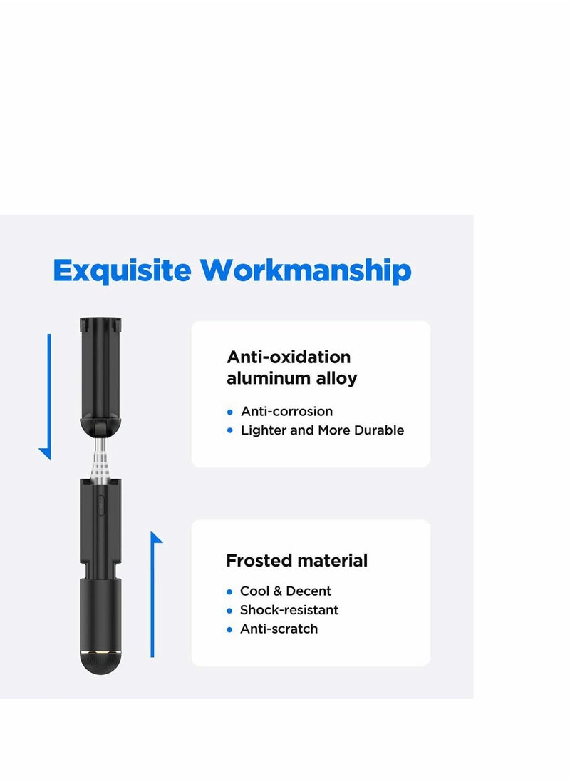 KASTWAVE - Bluetooth Selfie Stick, Lightweight Aluminum All in One Extendable Selfie Sticks Compact Design for iPhone 12, 11 Pro Max/12, 11 Pro/12, 11/XS/XS Max/XR/X,... - Image 1