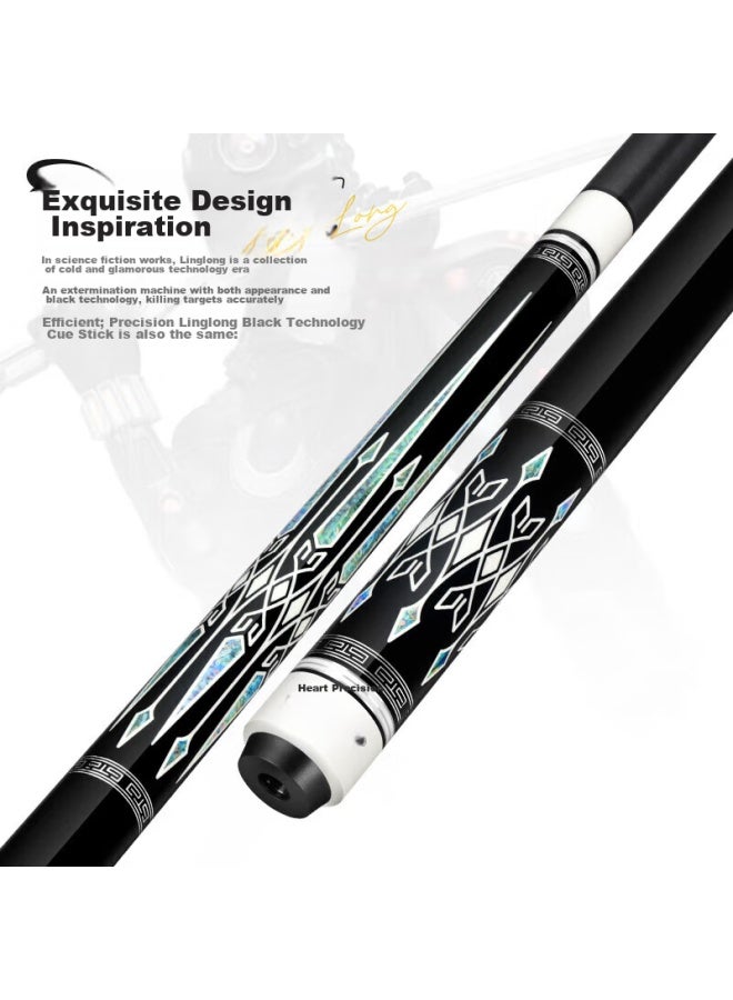 ACCURACY Zhundulingling Pool Cue, Big Head Nine-ball Cue, Black 8-ball Cue, American Billiards Cue, Eight-ball Maple Wood Black Eight Cue - Image 1