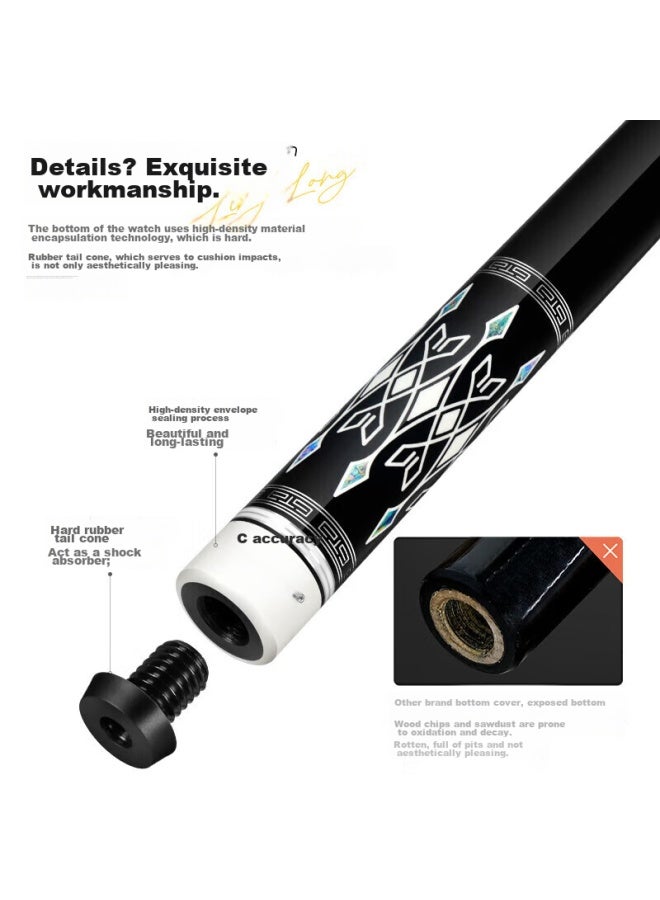 ACCURACY Zhundulingling Pool Cue, Big Head Nine-ball Cue, Black 8-ball Cue, American Billiards Cue, Eight-ball Maple Wood Black Eight Cue - Image 3