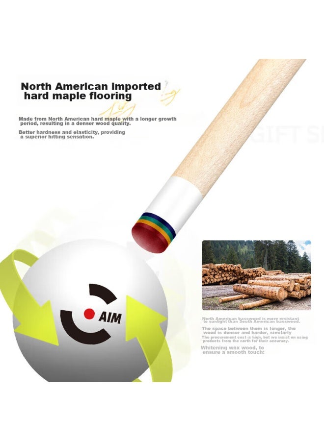 ACCURACY Zhundulingling Pool Cue, Big Head Nine-ball Cue, Black 8-ball Cue, American Billiards Cue, Eight-ball Maple Wood Black Eight Cue - Image 5