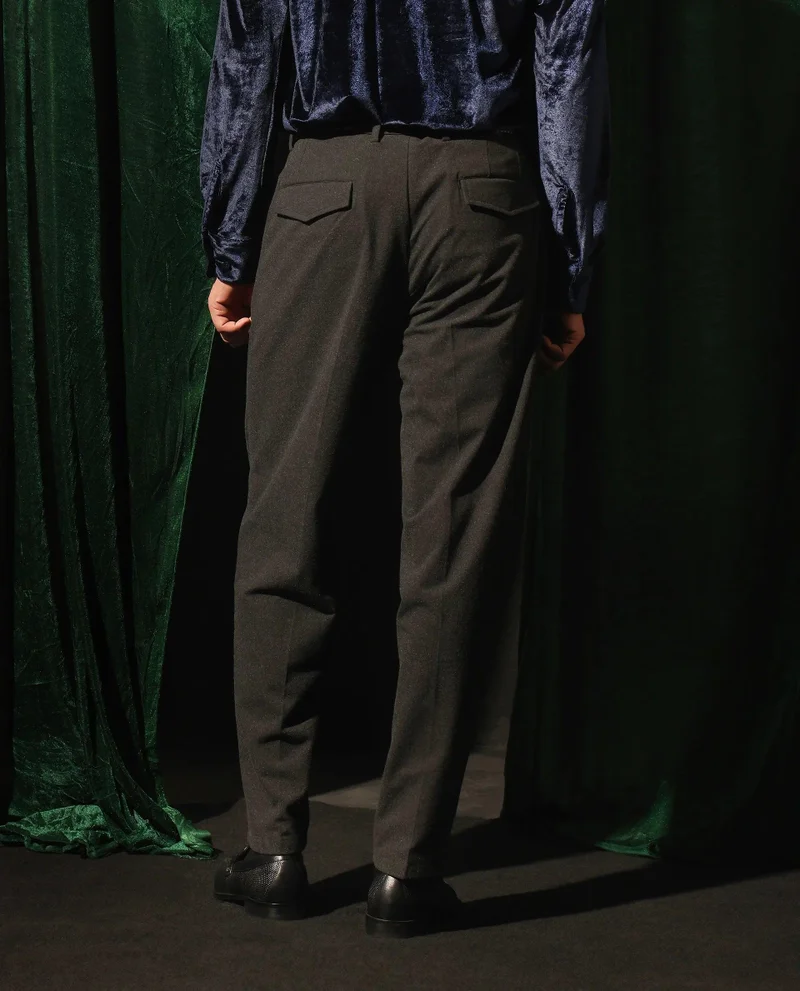 Rare Rabbit Men's Relaxed Fit Solid Trouser