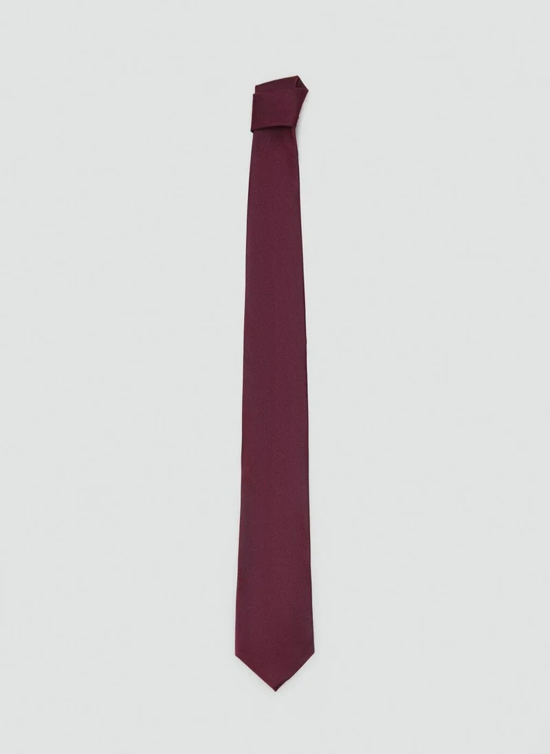 Mango Man Plain silk tie