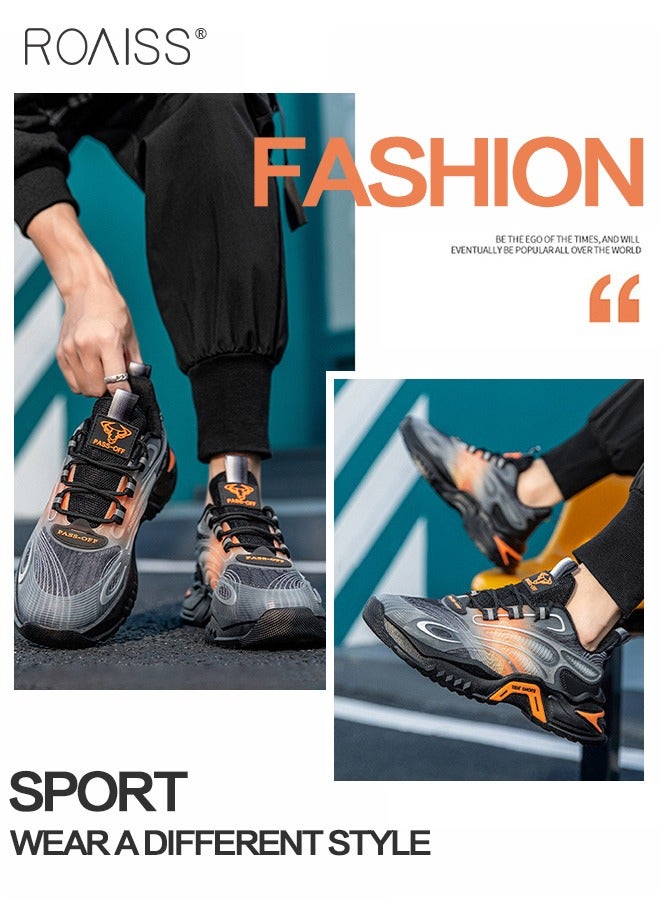 رويس أحذية رياضية رجالية مريحة وجيدة التهوية منخفضة الرقبة متعددة الاستخدامات وعصرية مضادة للانزلاق ومقاومة للتآكل أحذية كاجوال خفيفة الوزن متعددة الألوان تمتص الصدمات للارتداء اليومي - Image 5